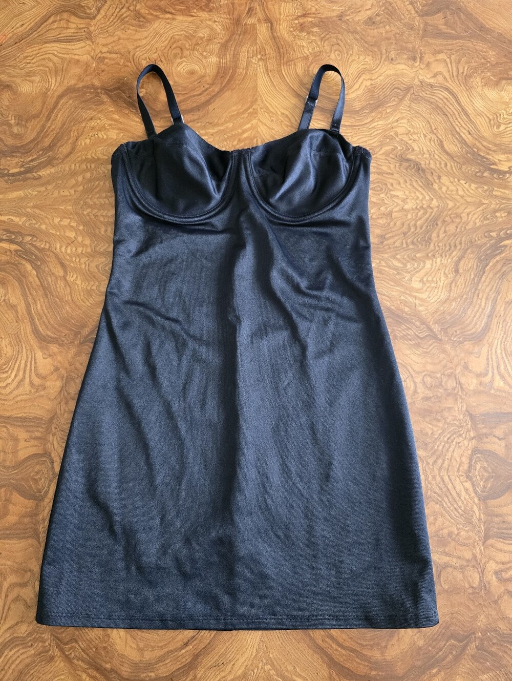 Bodyslimmers by Nancy Ganz Black Underwire Shapewear Slip Dress Size 36B